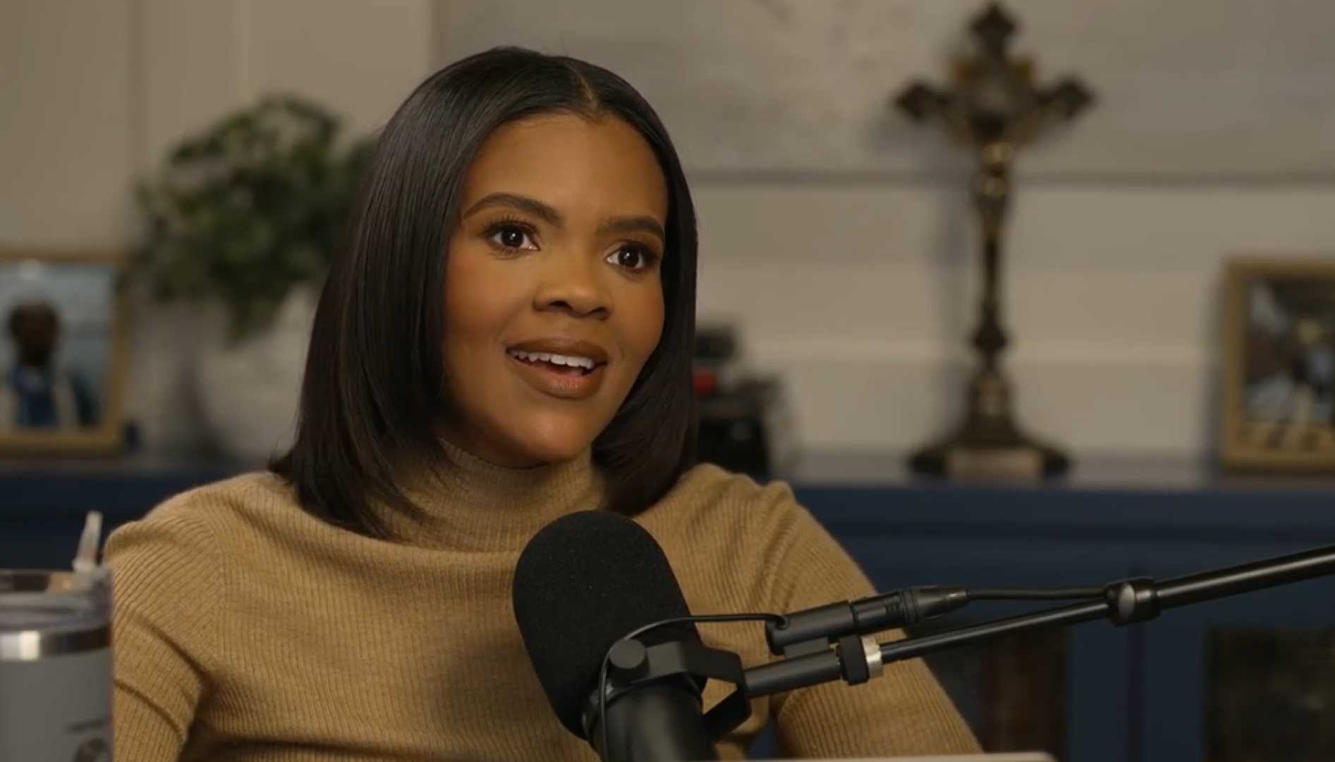 Night skyline with digital network overlay